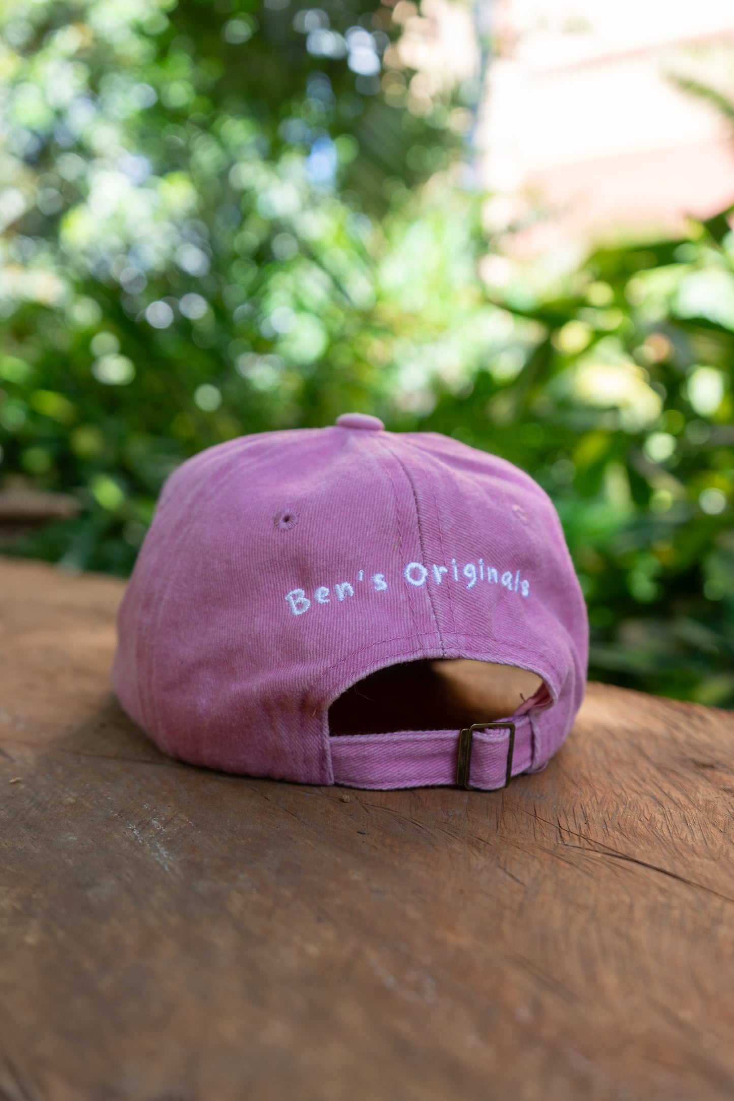 Back of Bens originals pink flamingo cap