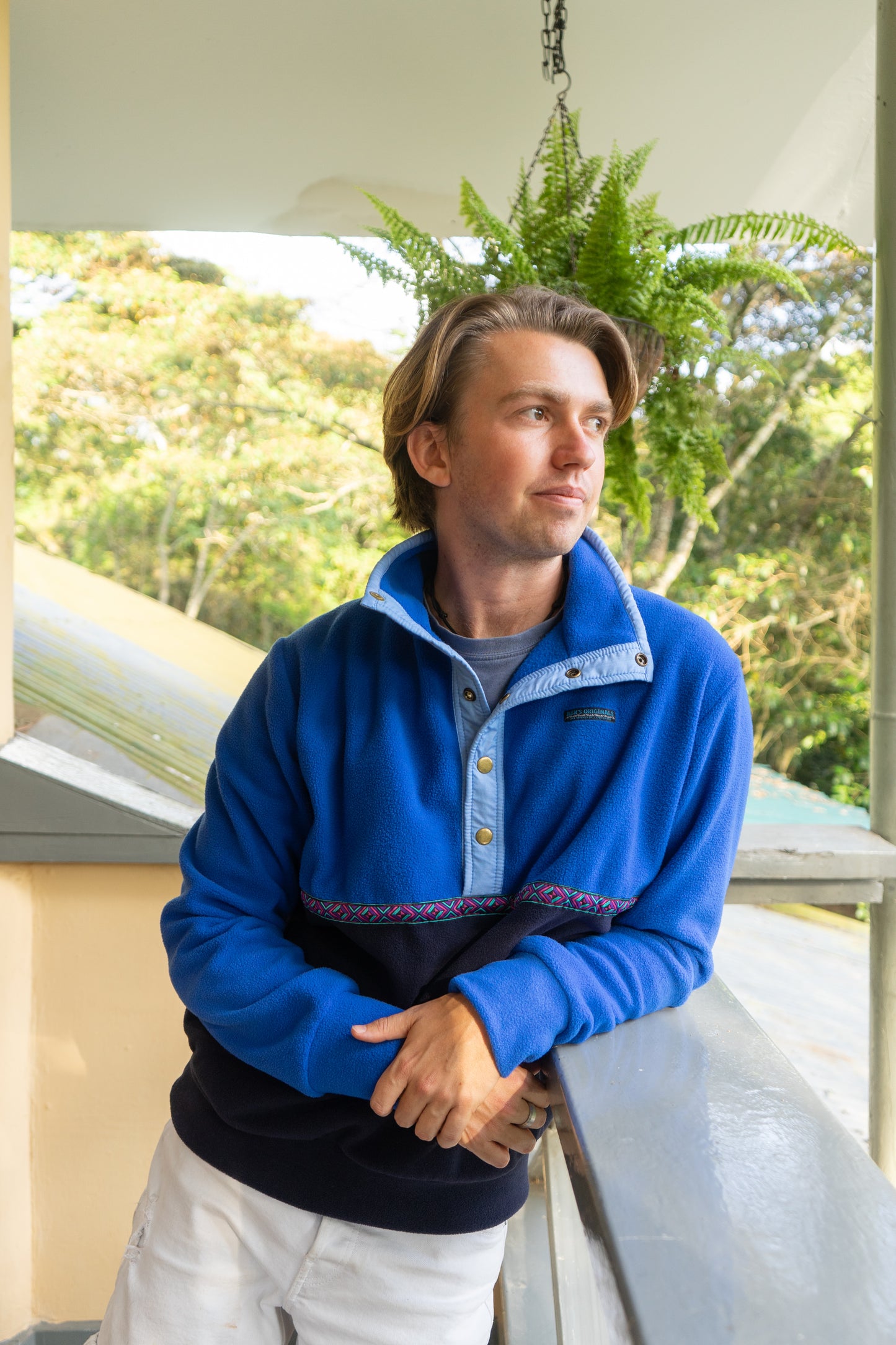Bens originals navy and blue fleece. sustainably made in Kenya