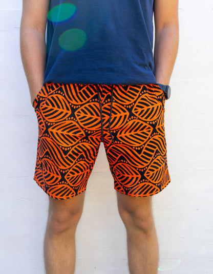 Orange Leaves Classic Shorts