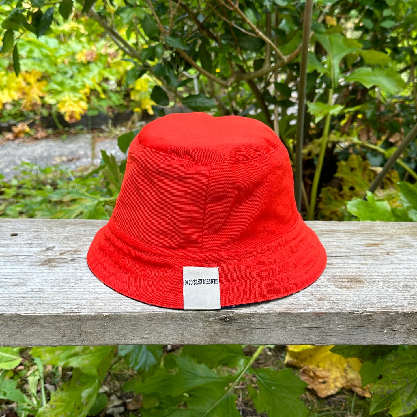 Red Reversible Bucket Hat