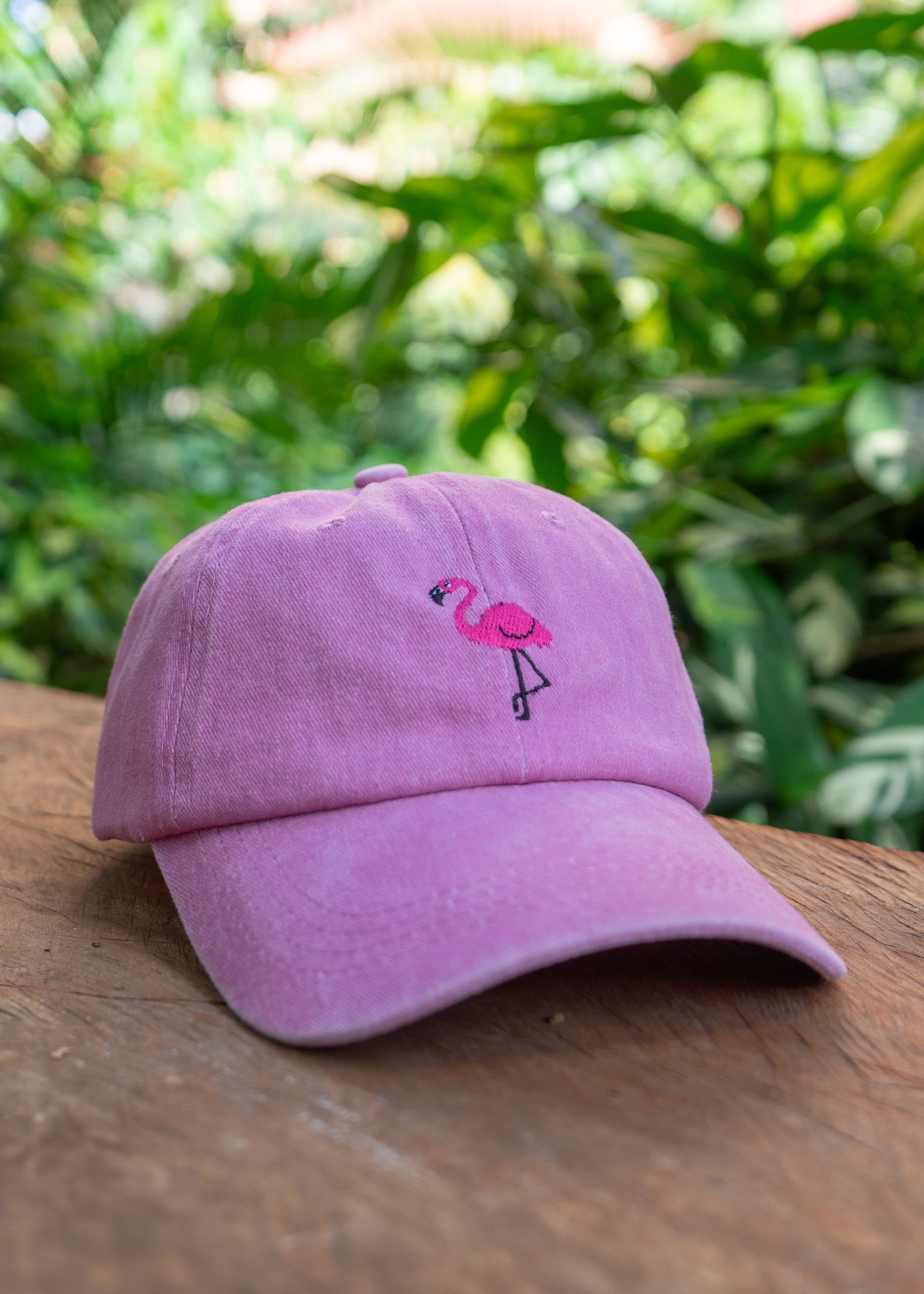 Pink washed cotton flamingo cap by Ben’s Originals
