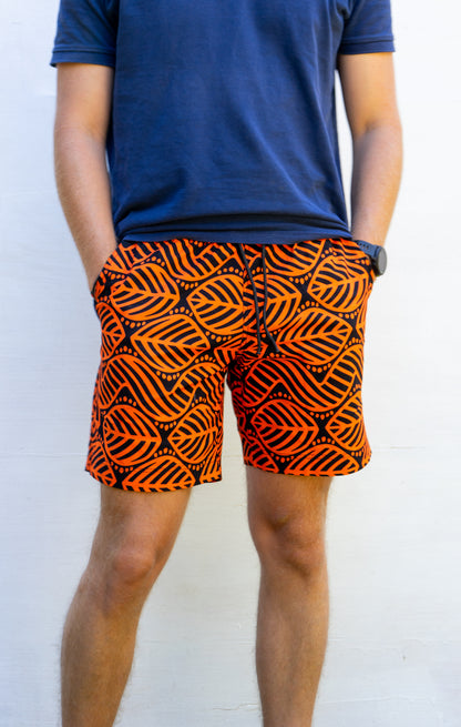 Orange Leaves Classic Shorts